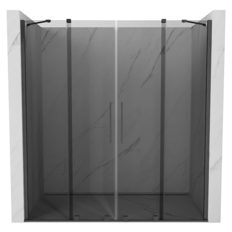 MEXEN/S - Velar Duo posuvné sprchové dvere 200, grafit, grafit kartáčovaná 871-200-000-42-66