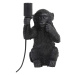 Čierna stolová lampa (výška 34 cm) Monkey - Light & Living