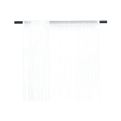 Šnúrkové záclony, 2 ks, 140x250 cm, biele SHUMEE