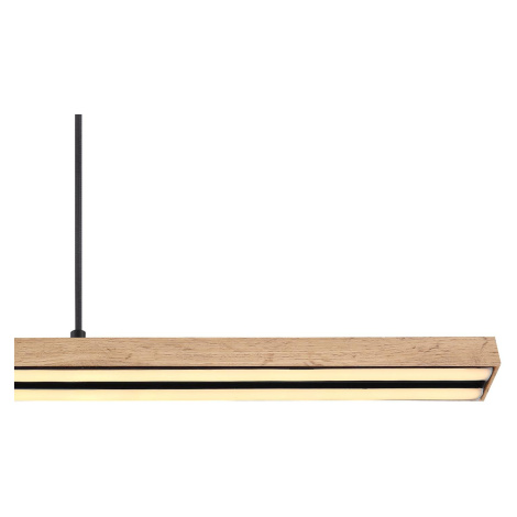 Závesné svietidlo Doro LED, dĺžka 101,5 cm, dub, drevo Globo