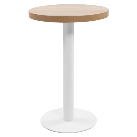 vidaXL Bistro stolík bledohnedý 50 cm MDF