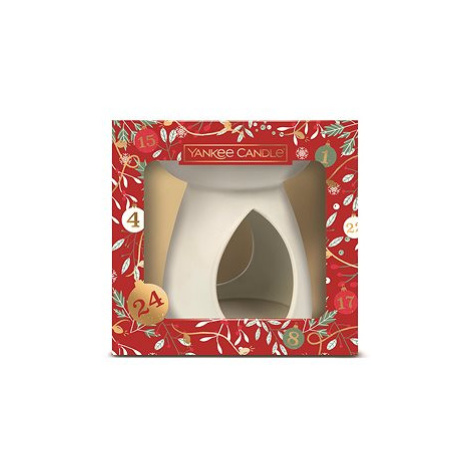 YANKEE CANDLE Vianočná darčeková súprava, arómolampa, 3× vonný vosk, 1× čajová sviečka