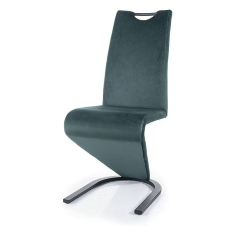 Sconto Jedálenská stolička SIGH-090 zelená/čierna Houseland