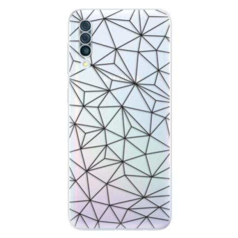 Odolné silikónové puzdro iSaprio - Abstract Triangles 03 - black - Samsung Galaxy A50