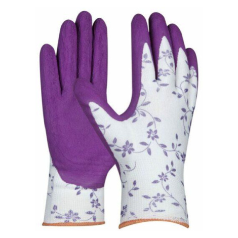 GEBOL - Pracovné záhradné rukavice FLOWER LILA č. 7