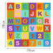Penová podložka Puzzle čísla a písmená 178x178 cm farebná