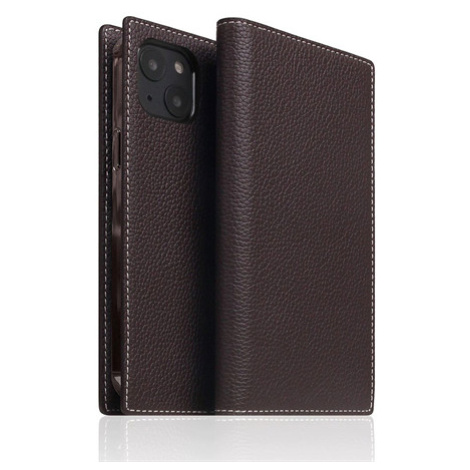 SLG Design puzdro D8 Full Grain Leather pre iPhone 14 - Brown Cream