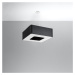 Čierne závesné svietidlo s textilným tienidlom Piano – Nice Lamps