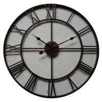 Estila Retro nástenné kruhové hodiny Edon z kovu bronzovej farby 70cm
