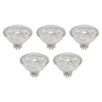 Prios LED reflektor GU5.3 4,9W 500lm 36° číry 830 sada 5 ks