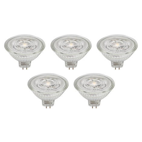 Prios LED reflektor GU5.3 4,9W 500lm 36° číry 830 sada 5 ks