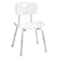 Stolička s operadlom, nastaviteľná výška, biela A00602101