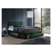 Čalúnená posteľ Wolfgang 160x200, zelená, bez matraca