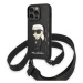 Kryt Karl Lagerfeld iPhone 14 Pro 6,1" black hardcase Monogram Ikonik Patch (KLHCP14LSTKMK)