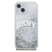 DKNY Liquid Glitter Arch Logo Zadný Kryt pre iPhone 15 Transparent