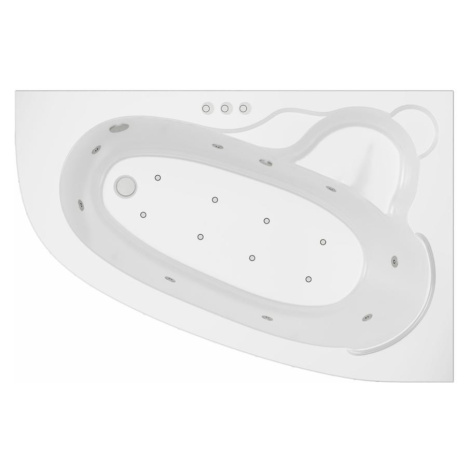 Vaňa s hydromasážou Timor 150/100 P 8DW+8DP pneumatické ovládanie AQUA MERCADO
