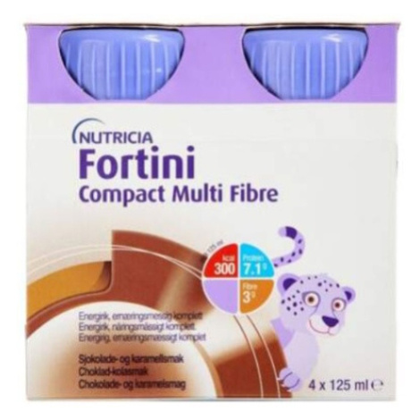 FORTINI Compact multi fibre s príchuťou čokoláda-karamel 4 x 125 ml