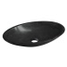 BLOK kamenné umývadlo na dosku, 60x35 cm, matná čierna Marquin 2401-40
