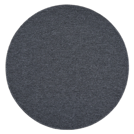 Kusový koberec Nature antracit kruh - 400x400 (průměr) kruh cm Vopi koberce