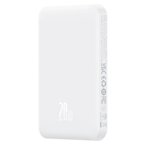 Baseus Power banka Mini s bezdrôtovým nabíjaním 5000 mAh 20W USB-C biela