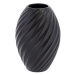 Čierna porcelánová váza Morsø River, výška 16 cm