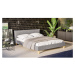 Sivá čalúnená dvojlôžková posteľ s roštom 160x200 cm Tina - Ropez