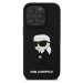 Karl Lagerfeld 3D Rubber Kryt pre iPhone 16 Pro Max, Čierny