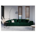 Zelená zamatová podrúčka k modulárnej pohovke Rome Velvet - Cosmopolitan Design