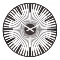 Nástenné hodiny PIANO čierna, Koziol, 45cm