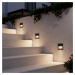 Lucande LED nástenné svietidlo Loya, štvorcové, sivé, vonkajšie