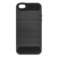 Pevné silikónové puzdro Forcell Carbon pre Apple iPhone 5/5s/SE čierne