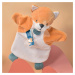 Plyšová líška na bábkové divadlo Fox Hand Puppet Doudou et Compagnie bielo-oranžová 25 cm od 0 m