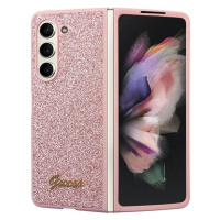 Guess PC/TPU Glitter Flakes Metal Logo Samsung Galaxy Z Fold5 5G F946 GUHCZFD5HGGSHP Pink