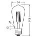 OSRAM LED žiarovka Edison E27 5W Filament 2 700K