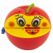 Pokladnička červené jablko s červíkom na kľúčik plast 11x10cm