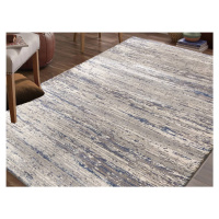 DY Béžovo-modrý pruhovaný koberec Milas 200x290cm