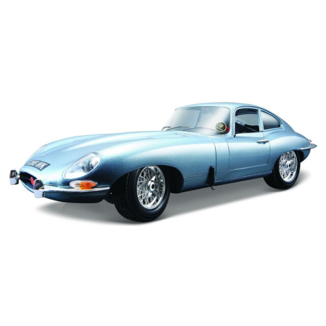 Bburago Jaguar E Coupe Metalic Silver Blue 1 : 18