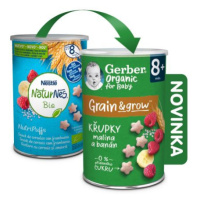 GERBER Organic chrumky s malinami a banánom 35 g