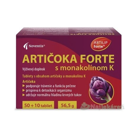 Noventis ARTIČOKA FORTE s monakolínom K 60 tabliet