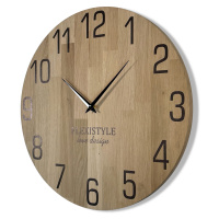 domtextilu.sk Luxusné veľké drevené hodiny 50 cm 47305