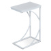 AUTRONIC 84056-14 WT Prístavný stolík 27x41x63 cm, doska biele lamino, kovové nohy, biely mat