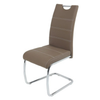 Sconto Jedálenská stolička FLORA S hnedá, syntetická koža
