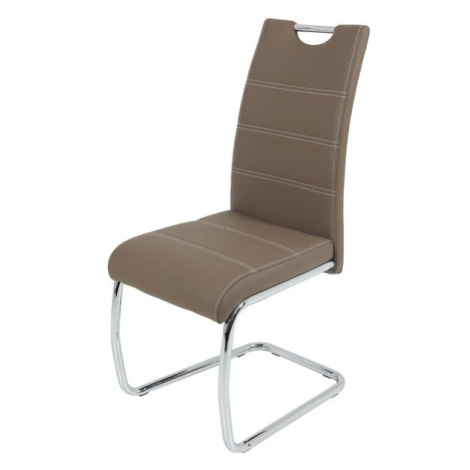 Sconto Jedálenská stolička FLORA S hnedá, syntetická koža Houseland