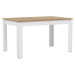 Rozkladací stôl, biela/dub wotan 135-184x86 cm, VILGO