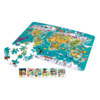 Detské puzzle – Mapa sveta 2 v 1