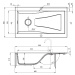 Deante Rapsodia, granitový drez 860x500x210 mm Z/O, 3,5" + priestorovo úsporný sifón, 1-komorový
