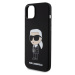 Karl Lagerfeld Liquid Silicone Ikonik NFT Zadný Kryt pre iPhone 15 Plus Black