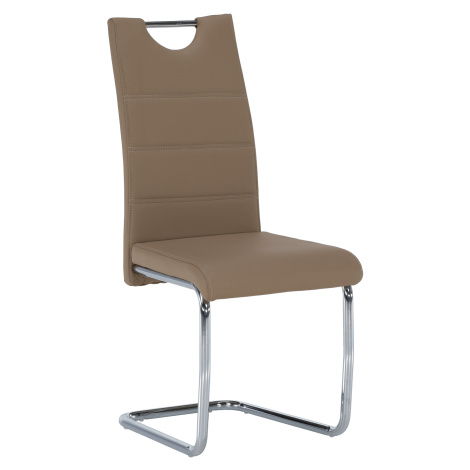 Jedálenská stolička, capuccino/svetlé šitie, ABIRA NEW Tempo Kondela