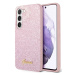 Kryt Guess Samsung Galaxy S23 pink hard case Glitter Script (GUHCS23SHGGSHP)