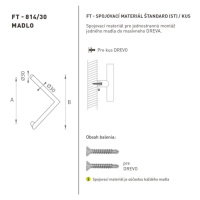 FT - MADLO kód 810 O 30 mm ST ks CIM - čierna matná (FNO) O 30 mm 1800 mm